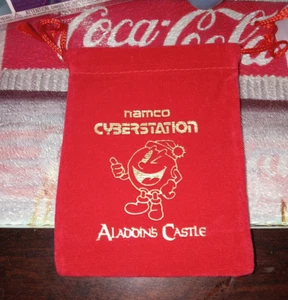 1 Vintage Aladdin's Castle Cyberstation unbenutzt Token Pouch Tasche rot. - Bild 1 von 2