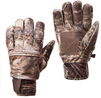 Mens WATERPROOF Scent Control Realtree Max-1 XT Heavy Weight Winter Gloves Camo - Image 1 of 4