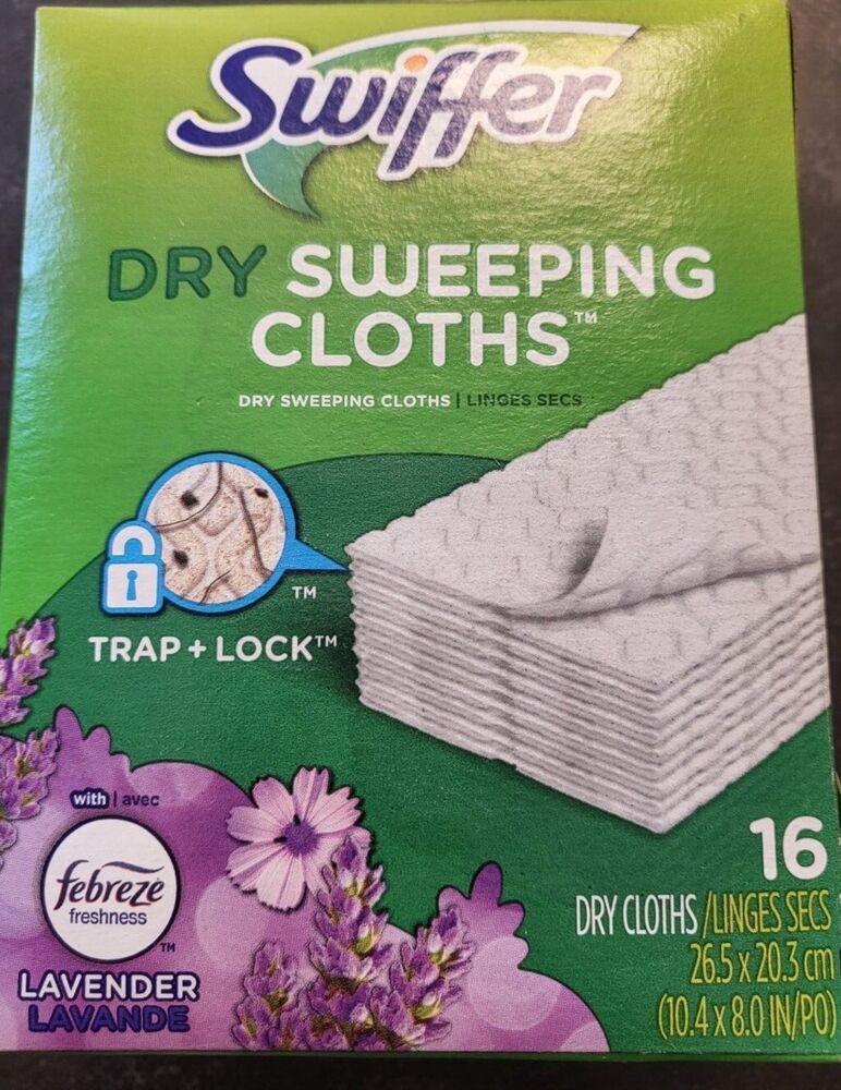 Swiffer Sweeper Dry Sweeping Pad Floor Mopping Cleaning Refills ~ Lavender 16 Ct