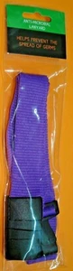 Cordón separable ajustable antimicrobiano púrpura de 36" de alta calidad con clip - Imagen 1 de 5