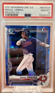 Misael Urbina - 2021 Bowman Chrome Sapphire Prospects - BCP-206 Twins PSA 10🔥 - Bild 1 von 2