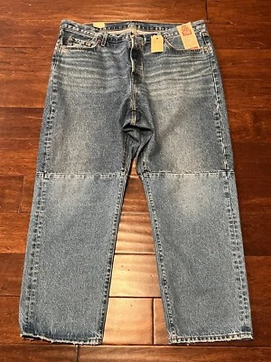 Levi's 501 150th Blue 5 Pocket Women's 18 W High Rise Straight Leg Denim Jeans - Image 1 of 4