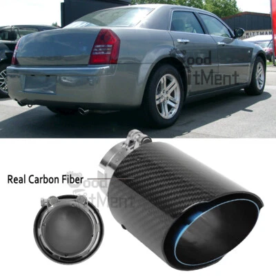Real Carbon Fiber Exhaust Tip 2.5" Inlet-3.5" Outlet For Chrysler 300C SRT8 US Foto 1 de 4
