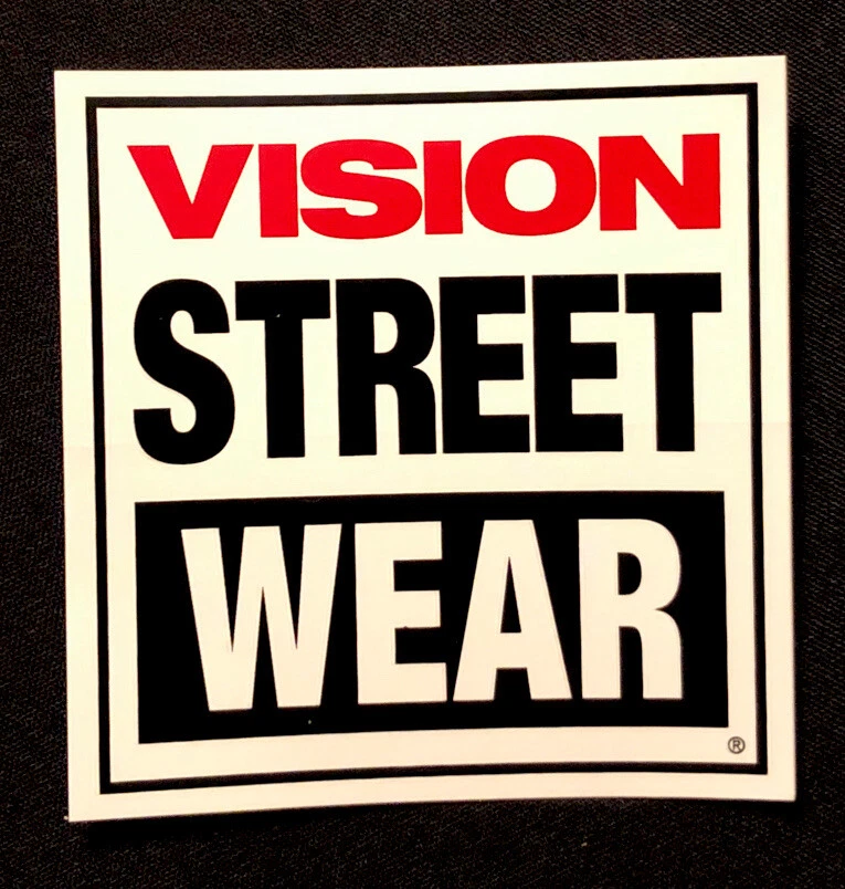 VISION STREET WEAR STICKER “ORIGINAL OLD SCHOOL VISION” 3 1/2“ X 3 1/2“ MINT!￼