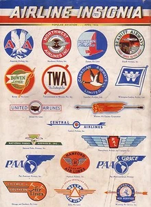 1936 Airlines Insignia Plane Refrigerator / Tool Box Magnet - Picture 1 of 1