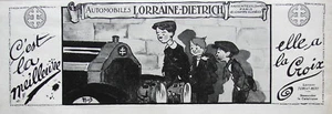 PUBLICITÉ DE PRESSE 1913 AUTOMOBILES LORRAINE DIETRICH C'EST LA MEILLEURE - Picture 1 of 1