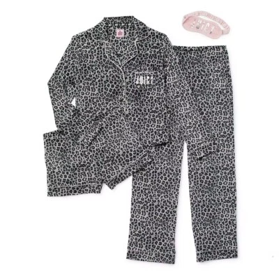 Juego de 4 pijamas suaves gris leopardo guepardo Juicy Couture L Foto 1 de 4