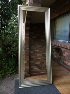 Impressive Champagne Gold Mirror with a Bold Chunky Wave Timber Frame 2Mx85cm - Picture 1 of 5