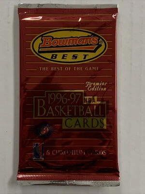 1996-97 Bowmans Best Hobby Baloncesto UN Paquete de 6 Tarjetas - Kobe Bryant ¿Novato? Foto 1 de 2