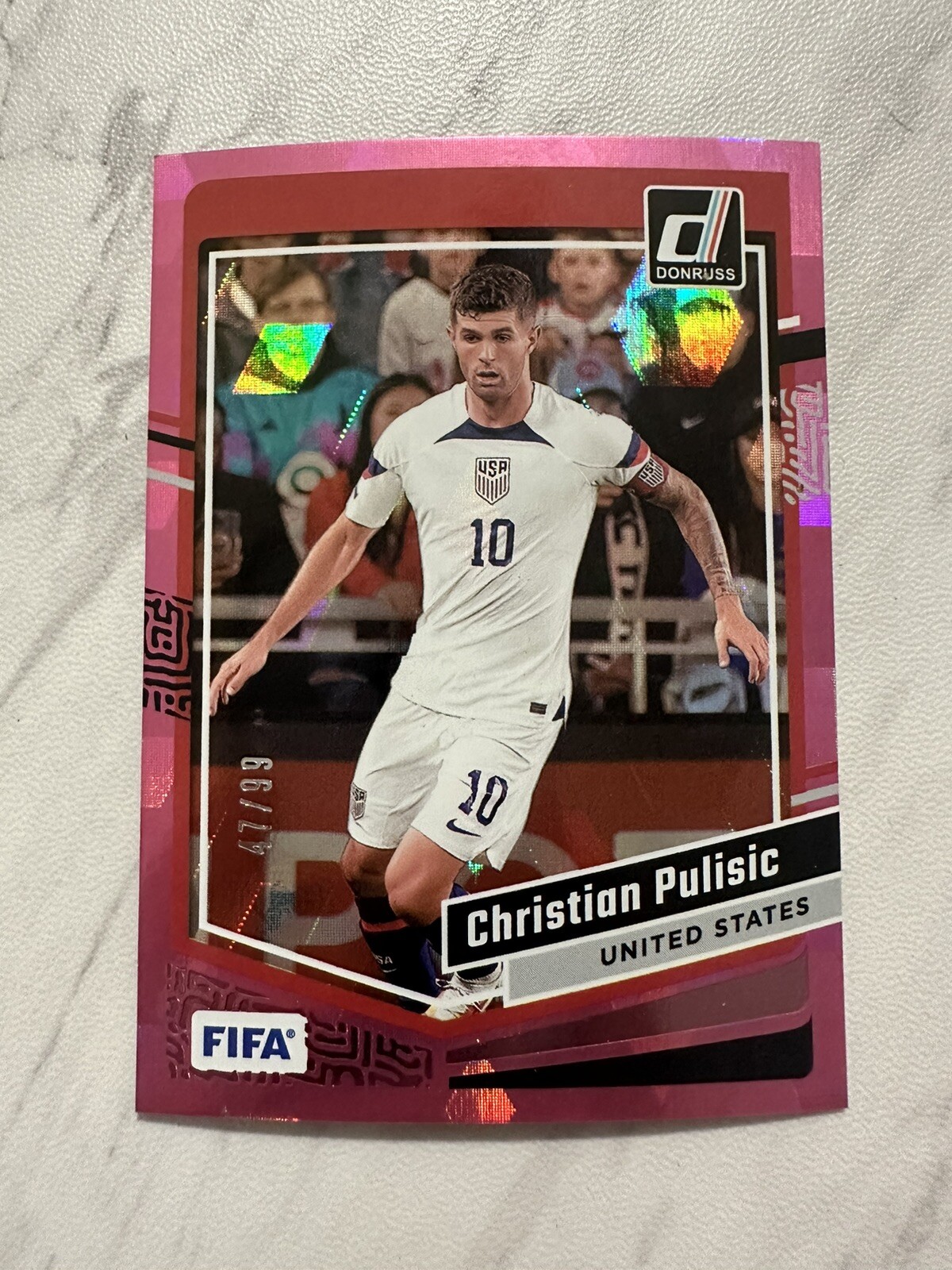 2023-24 Panini Donruss Christian Pulisic Pink Ice  USA #59 #’d /99