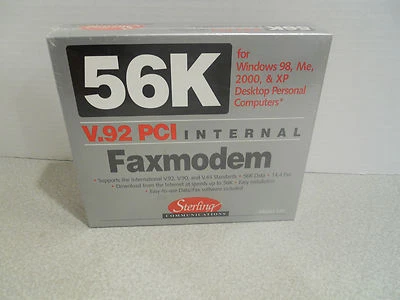 New in sealed box 56K V.92 PCI Internal Fax Modem Sterling Communications - Image 1 of 2