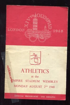 Olympic Games London 1948 Athletics Programme  2/8/1948 - Image 1 of 3