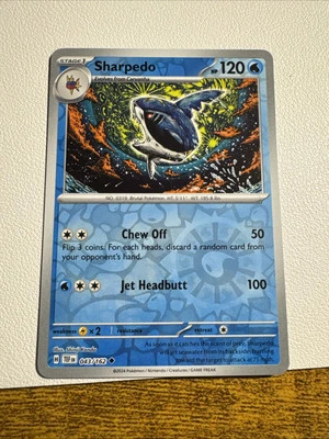 Sharpedo 043/162 Sv05: Temporal Forces Reverse Holo - Image 1 of 2