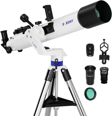 High-Powered 90mm Refractor Telescope Kit, AZ Mount, Beginner-Friendly - Image 1 of 4