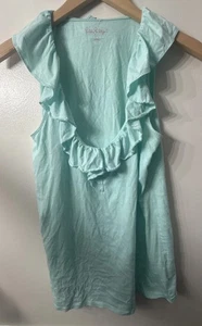 Canotta Lilly Pulitzer ago senza maniche con volant scollo a V maglia verde L 53590 - Foto 1 di 8