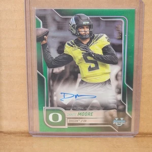 Dante Moore 2025 Bowman Univ Chrome Green Refractor Auto #89/99 Oregon Ducks - Picture 1 of 3