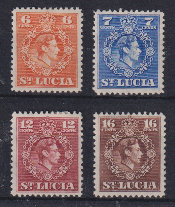 ST LUCIA , 1949,  SG151/4  , MH GROUP     CV £16+ - Image 1 of 1