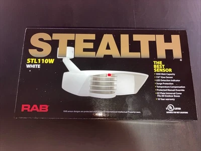 RAB Lighting STL110W Stealth 110 Sensor, Degrees View Detection, 1000W Power, - Image 1 of 4
