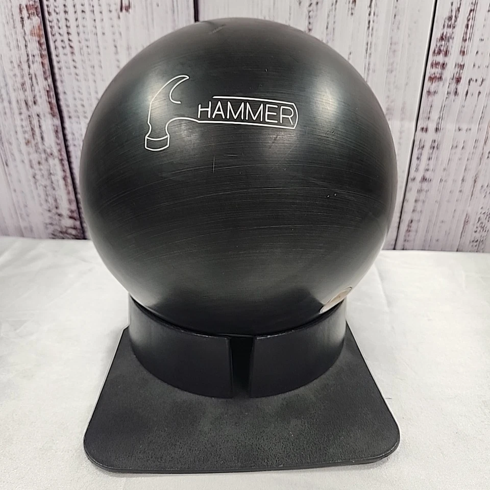 Bola de boliche Hammer Black Pearl uretano 15 lb usada -TALADRADA Foto 1 de 4