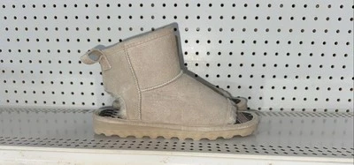 BEARPAW Molly Mujer Gamuza Sin Cordones Mezcla Lana Forrado Zapatilla Botines Talla 9 Beige Foto 1 de 4
