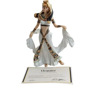Vtg Danbury Mint Martin Evans CLEOPATRA Porcelain Gold Accents Figurine 8.75" - Picture 1 of 17