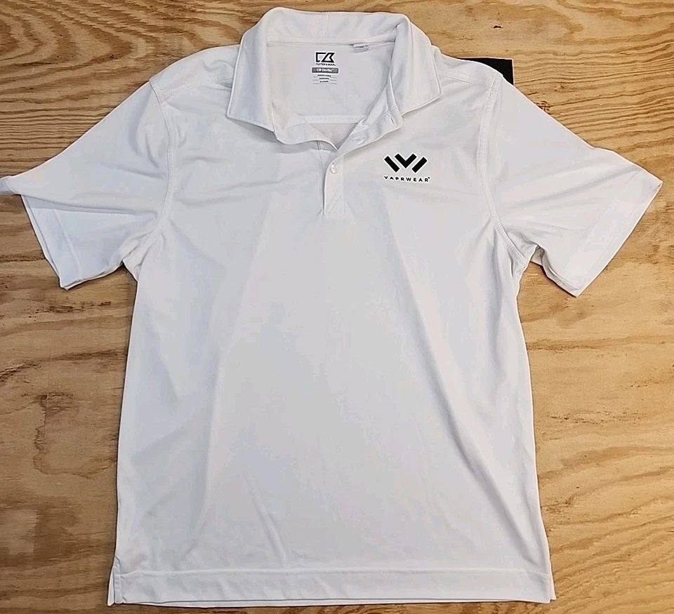 Polo de golf Vaprwear Logo blanco Cutter & Buck para hombre grande ligero Foto 1 de 4