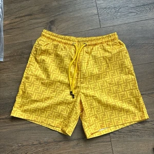 Yellow Mens Fendi Swimshorts Size Small - Picture 1 of 4
