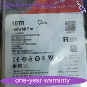 Disco duro Seagate IronWolf Pro ST10000NT001 7200 rpm 10 TB 256 MB SATA 6 Gb/s HDD - Imagen 1 de 2