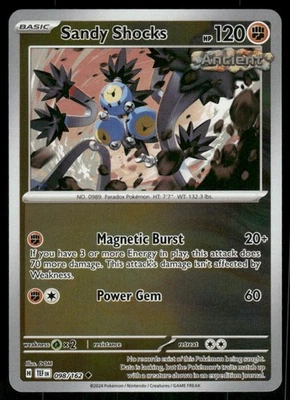 Sandy Shocks 098/162 Uncommon Reverse Holo NM Pokemon SV05: Temporal Forces - Image 1 of 2