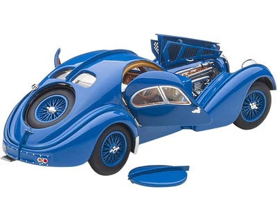 1938 Bugatti Type 57SC Atlantic with Metal Wire-Spoke Wheels Blue 1/43 Diecast M - Image 1 of 4