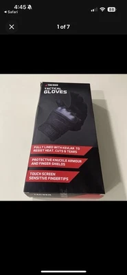 TAC9ER Kevlar Lined Tactical Gloves  M Hand Protection Cut Temp. Touchscreen - Image 1 of 4