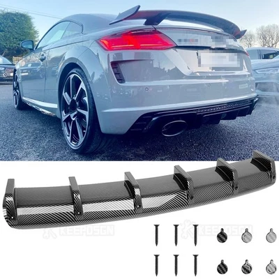 ABS Shark Fin Rear Diffuser Bumper Spoiler Lip For Audi TT /TT RS/TTS Quattro - Image 1 of 4