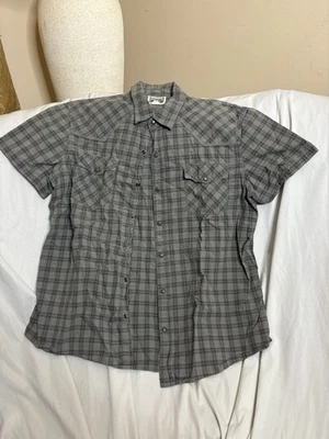 Converse One Star Shirt Mens Large Black  Sleeve Pockets Pearl Snap Skater - Image 1 of 3