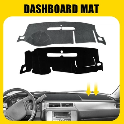 Dashboard Dash Cover Pad Mat For 2007-2012 Chevrolet Suburban 1500 2500 Black - Image 1 of 4
