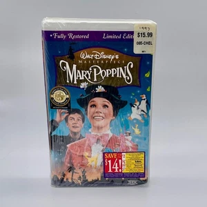Mary Poppins Walt Disney's Masterpiece Limited Edition VHS 1997 / NEW SEALED - Picture 1 of 3