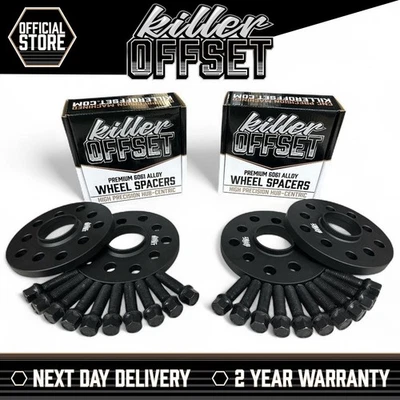 Killer Offset 12mm 15mm Wheel Spacers Kit + Bolts for VW Golf MK7 MK7.5 R GTI - Image 1 of 4