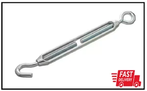 3/8 Zoll X 10-1/2 Zoll Spannschloss Haken/Öse verzinkt - Bild 1 von 2
