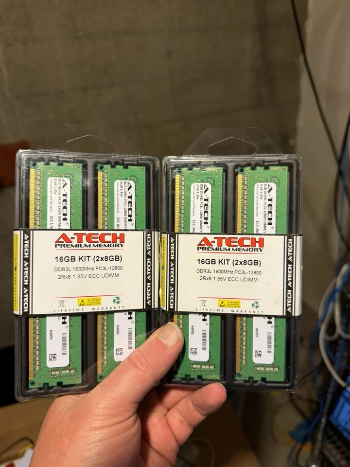 A-Tech 32GB (4x8GB) DDR3L 1600 MHz UDIMM PC3L-12800 (PC3-12800) CL11 DDR3 DIMM - Image 1 of 1