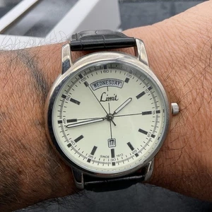 MENS BRAND NEW LIMIT DAY DATE QUARTZ WATCH BOXED 2 YEAR GUARANTEE - Picture 1 of 12