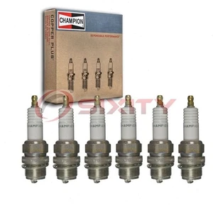 6 pc Champion Industrial Spark Plugs for 1929 Studebaker Commander Six du - Picture 1 of 5