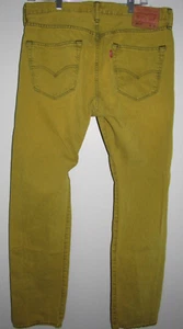 VTG LEVIS 501 CT YELLOW ACID WASH MENS 34X32 FADED DISTRESSED JEANS - Picture 1 of 11