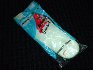 NOS Vtg Miss Secretary by Constant Pom Pom Ankle Socks Footies Red Poms - Picture 1 of 6