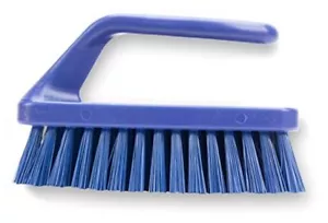  Scrub Brush with Iron Shaped Handle and Stiff 6 Inches (Pack of 1) Blue - Picture 1 of 4
