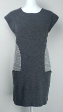 THML Nordstrom Charcoal & Light Gray Knit Sweater Dress w Pockets Size XS