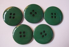 Vtg 70s Lot of 24 Buttons Olive Green Color Buttons 14mm