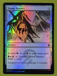FOIL Temur Banner x1 Khans of Tarkir x1 Magic the Gathering MTG - Picture 1 of 1