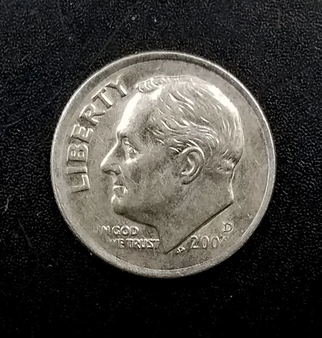 2004 D Clad Roosevelt Dime, broadstruck, weak 4, mint error! Cover