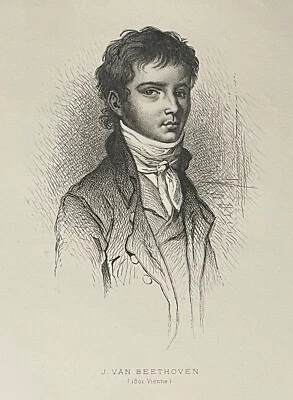 Ludwig Van Beethoven (1770-1827) Komponist Musik In 1801 Wien C 1868 - Bild 1 von 4