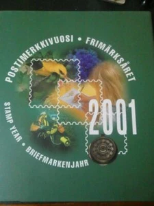 FINLAND YEAR BOOK 2001 INCL MINIATURE SHEETS, BOOKLET PANES, PAIRS ETC. CAT £152 - Picture 1 of 1