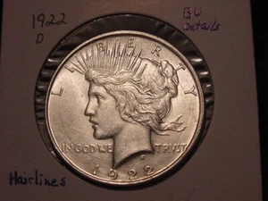 1922-D PEACE DOLLAR BU DETAILS SCHÖN BELIEBT BESSERES DATUM KOSTENLOSER VERSAND - Bild 1 von 2